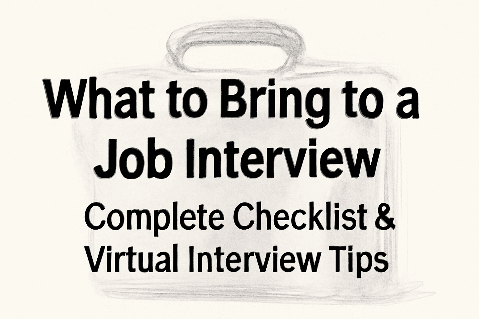 what to bring to a job interview