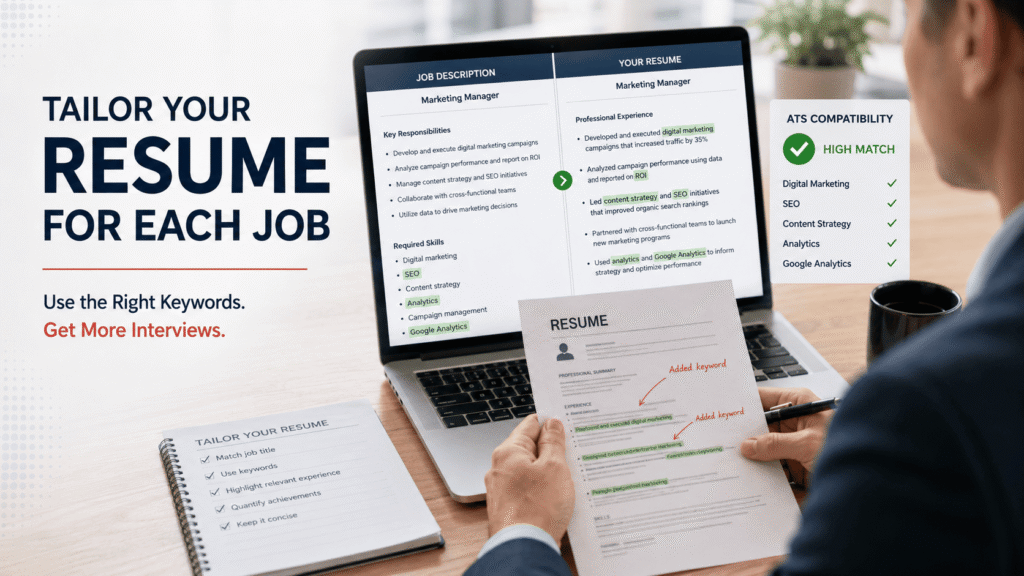 Tailor resume for job search