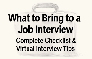 what to bring to a job interview