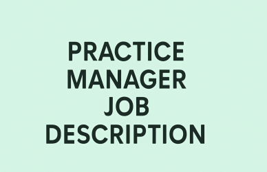 practice manager job description